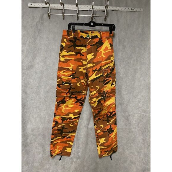 Rothco‎ Pants S Orange Ultra Force BDU Cargo Camo W 28 Military Tactical Hunting - Picture 1 of 8
